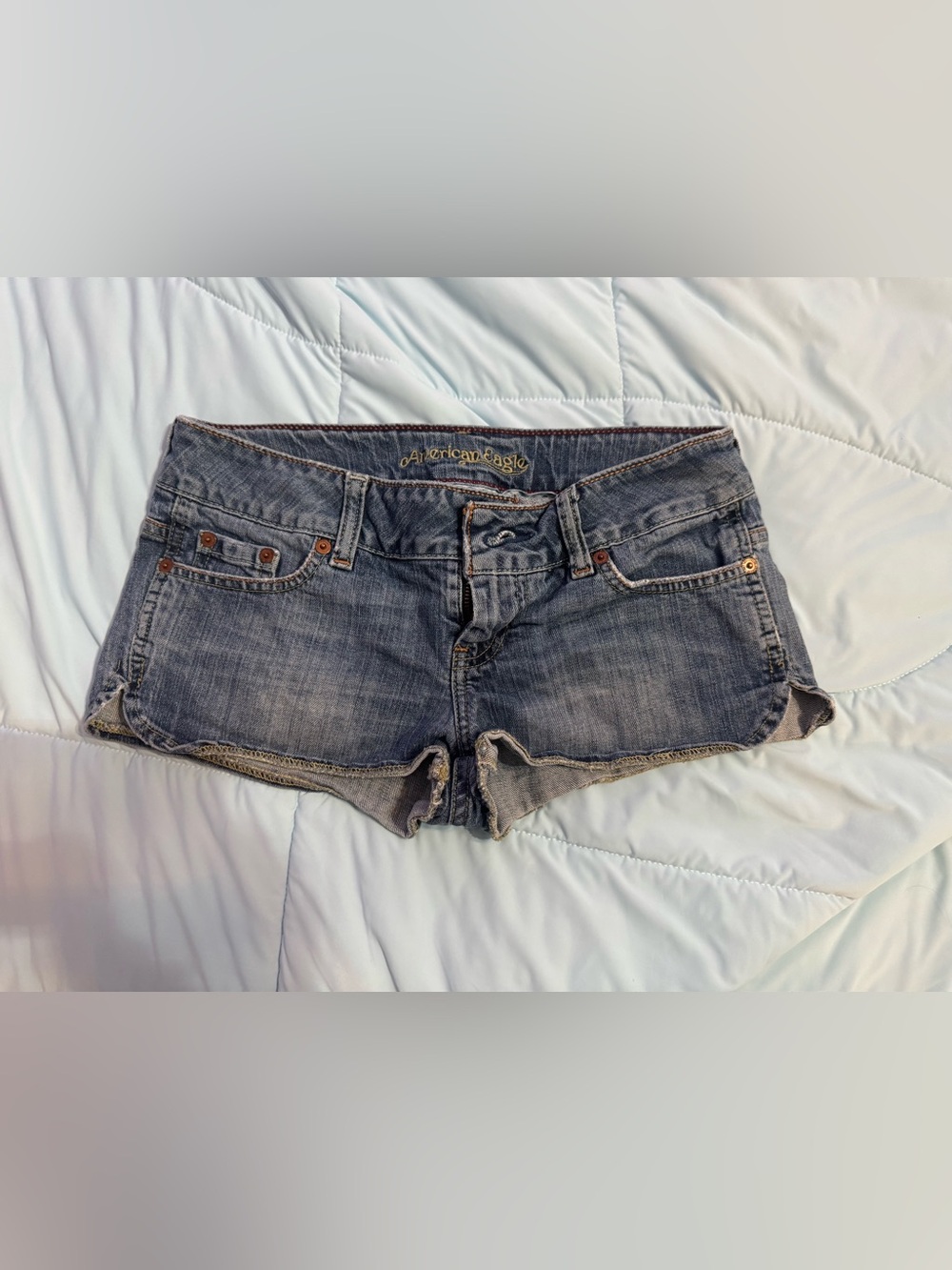 American Eagle Outfitters Blue Denim Shortie Shorts